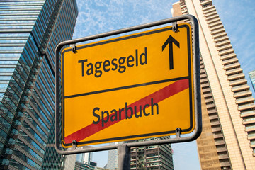 Schild 111 - Tagesgeld