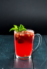 Cocktail on black background