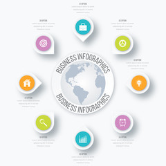 Vector illustration infographics eight options