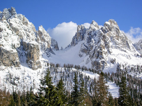 Cortina Monte Cristallo / panorama cima cristallo