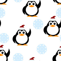 Vector illustration of a winter pattern with snowflakes and litt