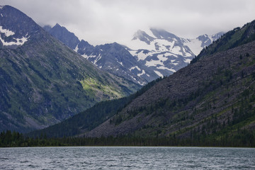 Multinskiye lake, Altai mountains landscape. Russian nature