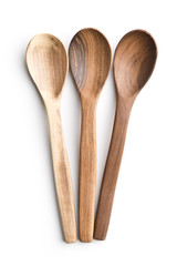 Three wooden spoons.
