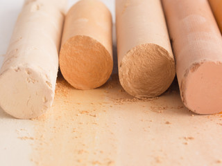 orange artistic crayons