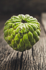Fototapeta premium Organic custard apple, sugar apple, sweetsop fruit no retouch sk