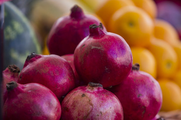Group of pomegranates