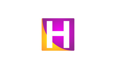 H letter background color box