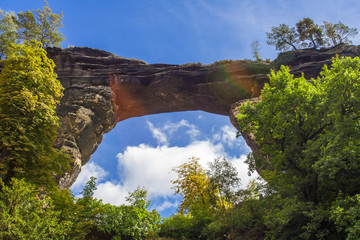 Prebischtor Das Symbol der Böhmischen Schweiz und größte Sandsteinfelsbrücke in Europa
