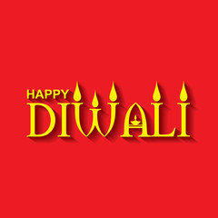 Stylish design and text for Diwali celebration
