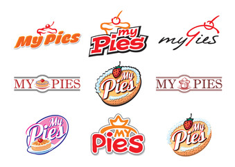 My pies. A set of emblems in various styles © master24
