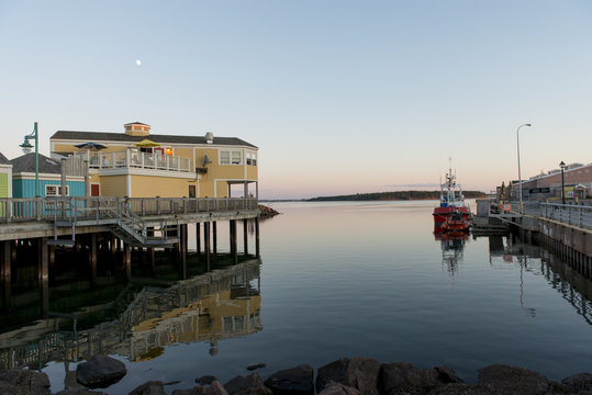 Waterfront buildings at Spinnakers Landing, Summerside, Prince E
