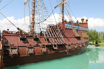 Pirate Ship in Sazova Science, Art and Cultural Park in Eskisehi