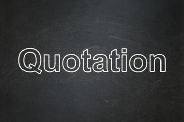Obraz premium Money concept: Quotation on chalkboard background