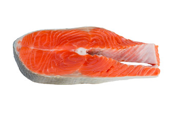 Salmon steak red fish