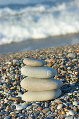 Fototapeta na wymiar stack of pebbles