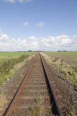 Obraz premium Eisenbahnschienen