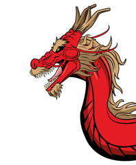 Dragon cartoon icon. Chinese asian fantasy and animal theme. Colorful design. Vector illustration