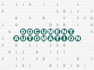 Business concept: Document Automation on wall background