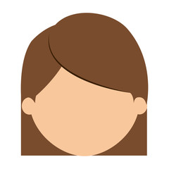 Girl cartoon head icon. Kid child little and people theme. Isolated design. Vector illustration