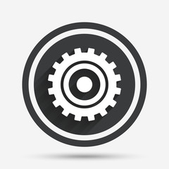 Cog settings sign icon. Cogwheel gear symbol.