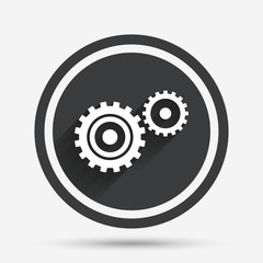 Cog settings sign icon. Cogwheel gear symbol.