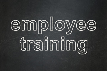 Education concept: Employee Training on chalkboard background