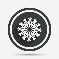 Snowflake artistic sign icon. Air conditioning.