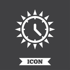 Summer time icon. Sunny day. Daylight saving.