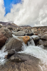 Source/Mountain stream volcano Koryak (Kamchatka)