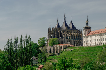 Saint Barbara's Church and Jesuit College ( Jezujit kolej) . Kutna Hora, Czech Republic.