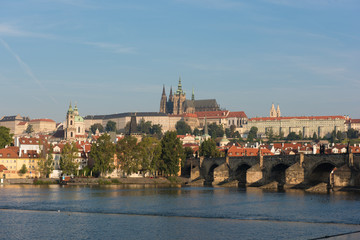 Fototapeta na wymiar Prague Castle - view over river Vltava