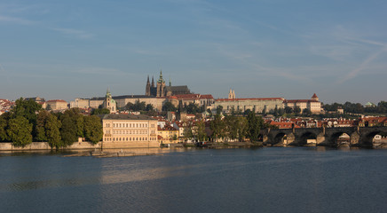 Fototapeta na wymiar Prague Castle - view over river Vltava