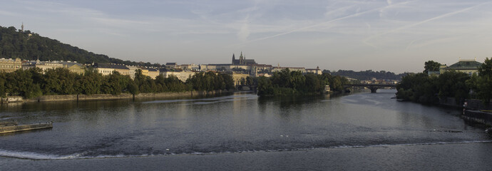 Prague Castle - view over river Vltava