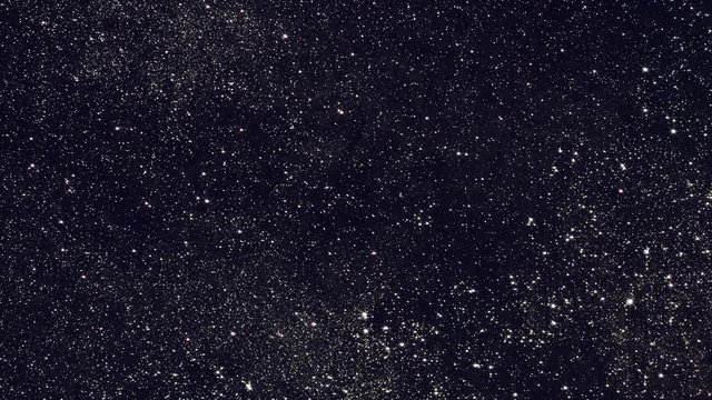 Night sky time lapse. Stars and galaxies moving across the night sky.