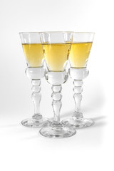 Single Shot Glass Wine Style Isolated White Background Triple Th