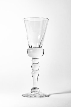 Single Shot Glass Wine Style Isolated White Background Triple Th