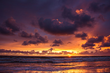 Sunset over the Baltic sea.