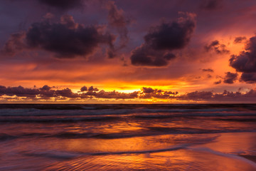 Sunset over the Baltic sea.