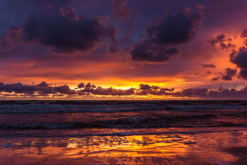 Sunset over the Baltic sea.