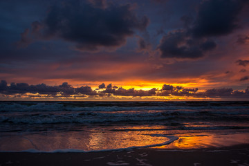 Sunset over the Baltic sea.