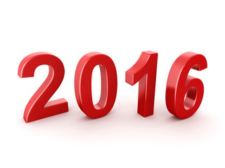 3D rendering  2016 New Year digits