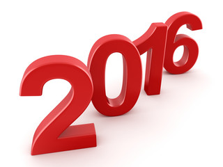 3D rendering  2016 New Year digits