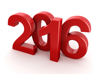 3D rendering  2016 New Year digits