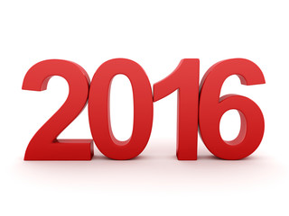 3D rendering  2016 New Year digits