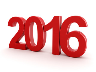 3D rendering  2016 New Year digits