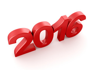 3D rendering  2016 New Year digits