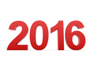 3D rendering  2016 New Year digits