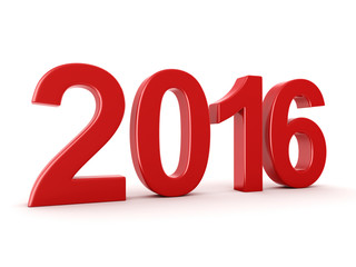 3D rendering  2016 New Year digits