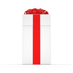 3D rendering White gift box