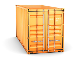 3D rendering Isolated cargo container
